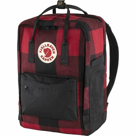 Fjallraven Men Kånken 15 Laptop Backpack Black Red PH271023 Philippines